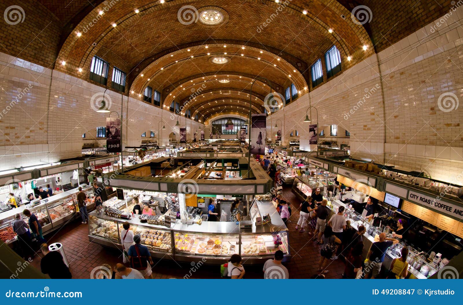 Cleveland West Side Market fotografía editorial. Imagen de comer 49208847