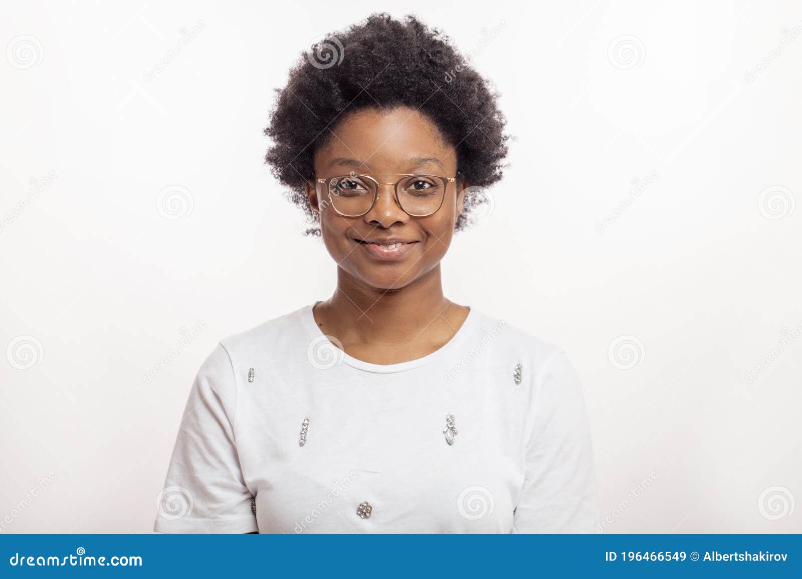 clever, cute africanamerican student with clin dark skin