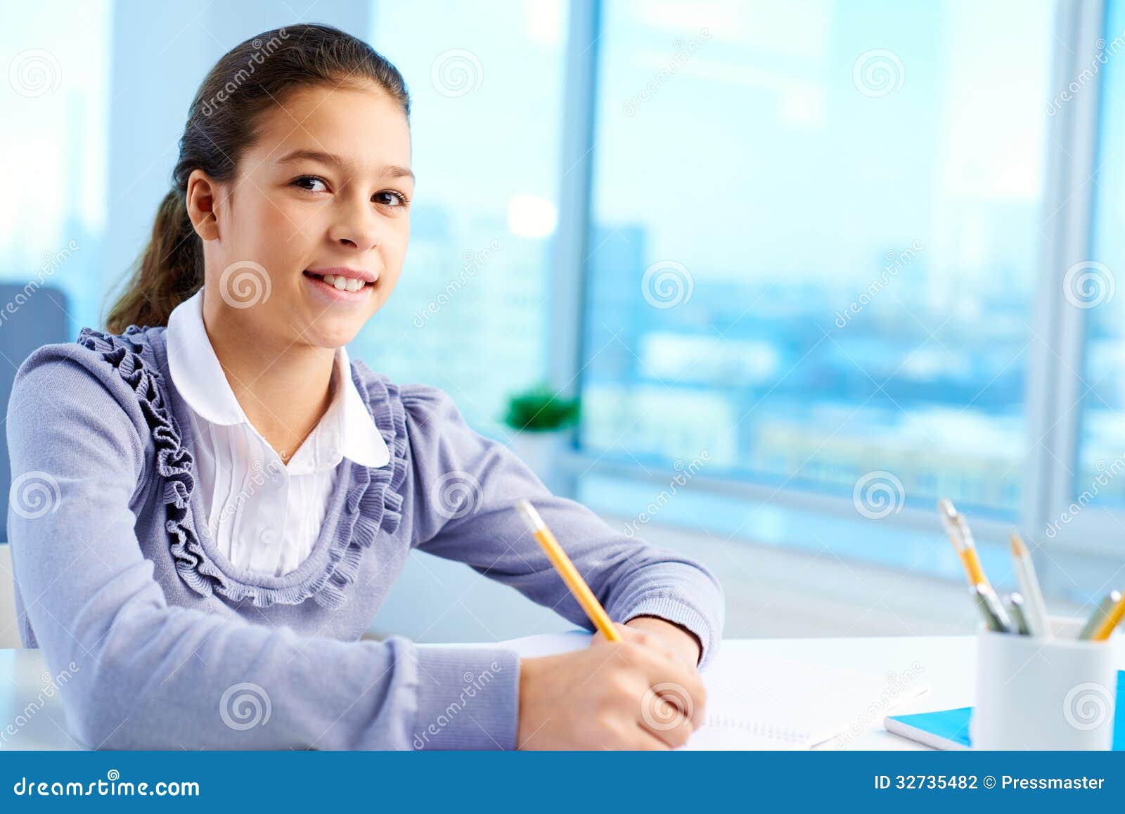 Clever student stock photo. Image of friendly, adolescence - 32735482