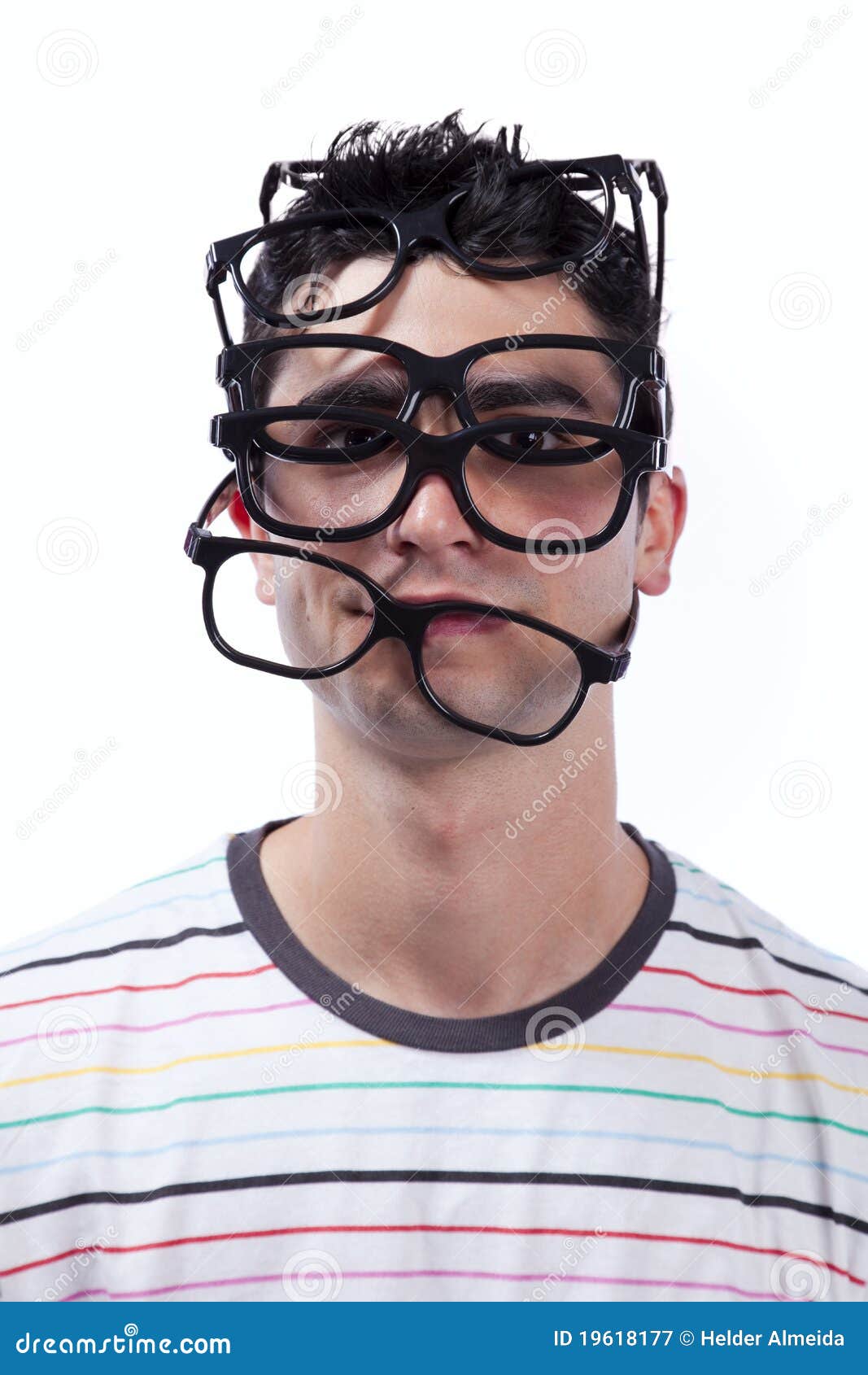 Clever young man stock image. Image of comic, intelligence 19618177
