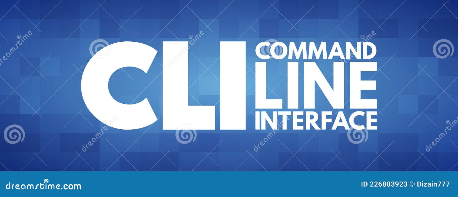 cli - command line interface acronym, technology concept background