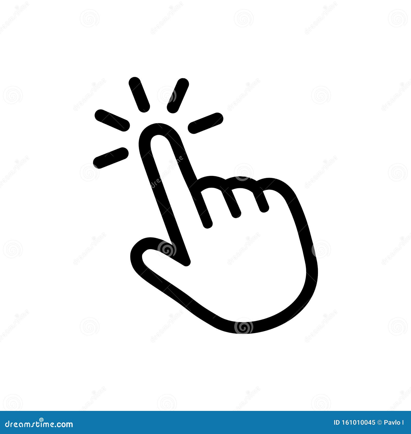 click button with hand pointer clicking. click here web button.  website hand finger clicking cursor Ã¢â¬â 