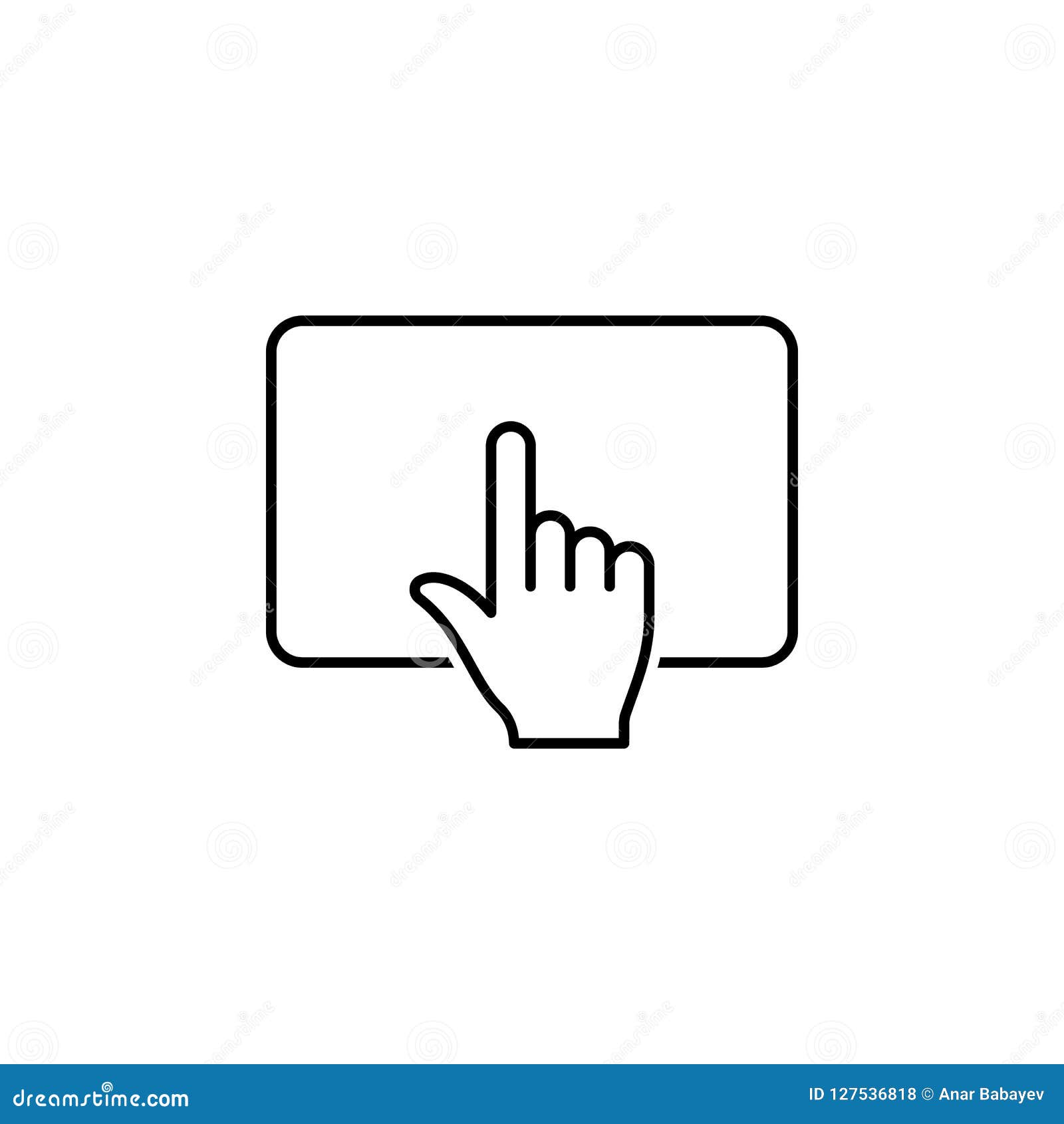 Click, Mobile, Touchpad, Touch, Outline Icon. Element of Simple Icon