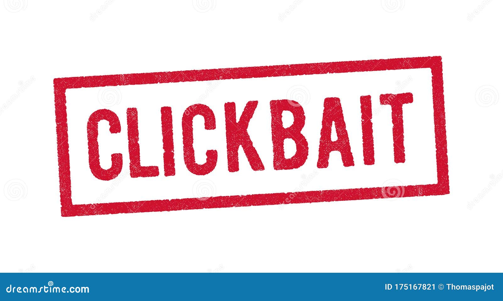 Clickbait red ink stamp stock vector. Illustration of catchy 175167821