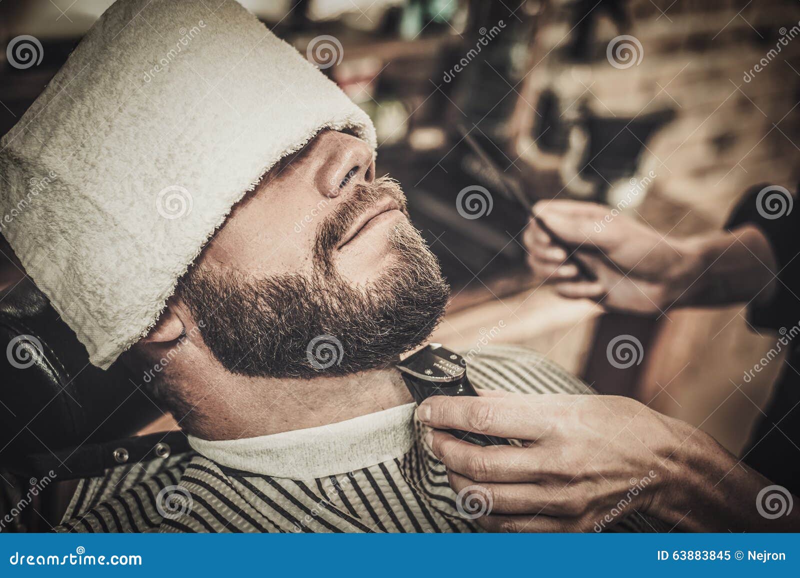 Client during Beard and Moustache Grooming Stock Image Image of male, cream 63883845