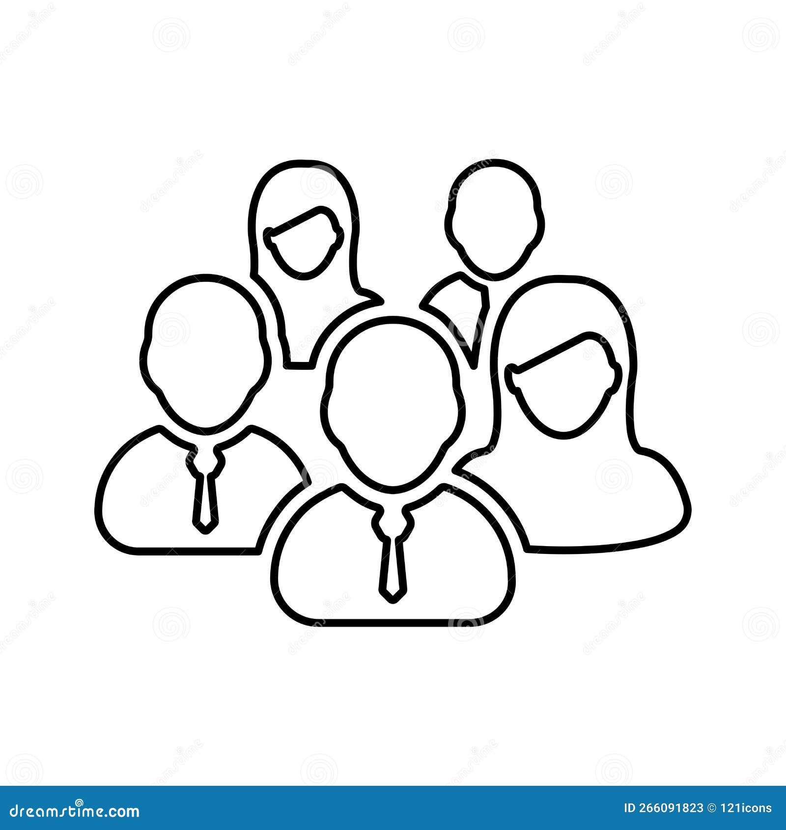 clientele, clients, customer line icon. outline 