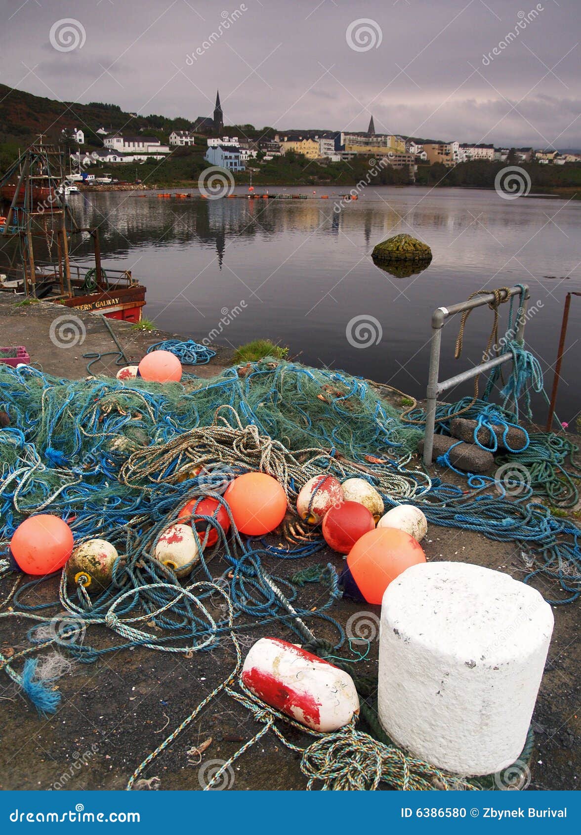 Clifden bay stock photo. Image of village, clifden, fishing 6386580