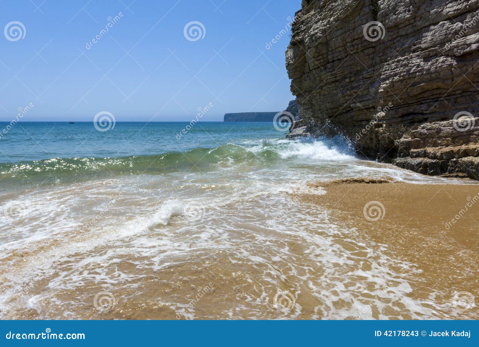 cliff in the beliche beach, sagres, portugal