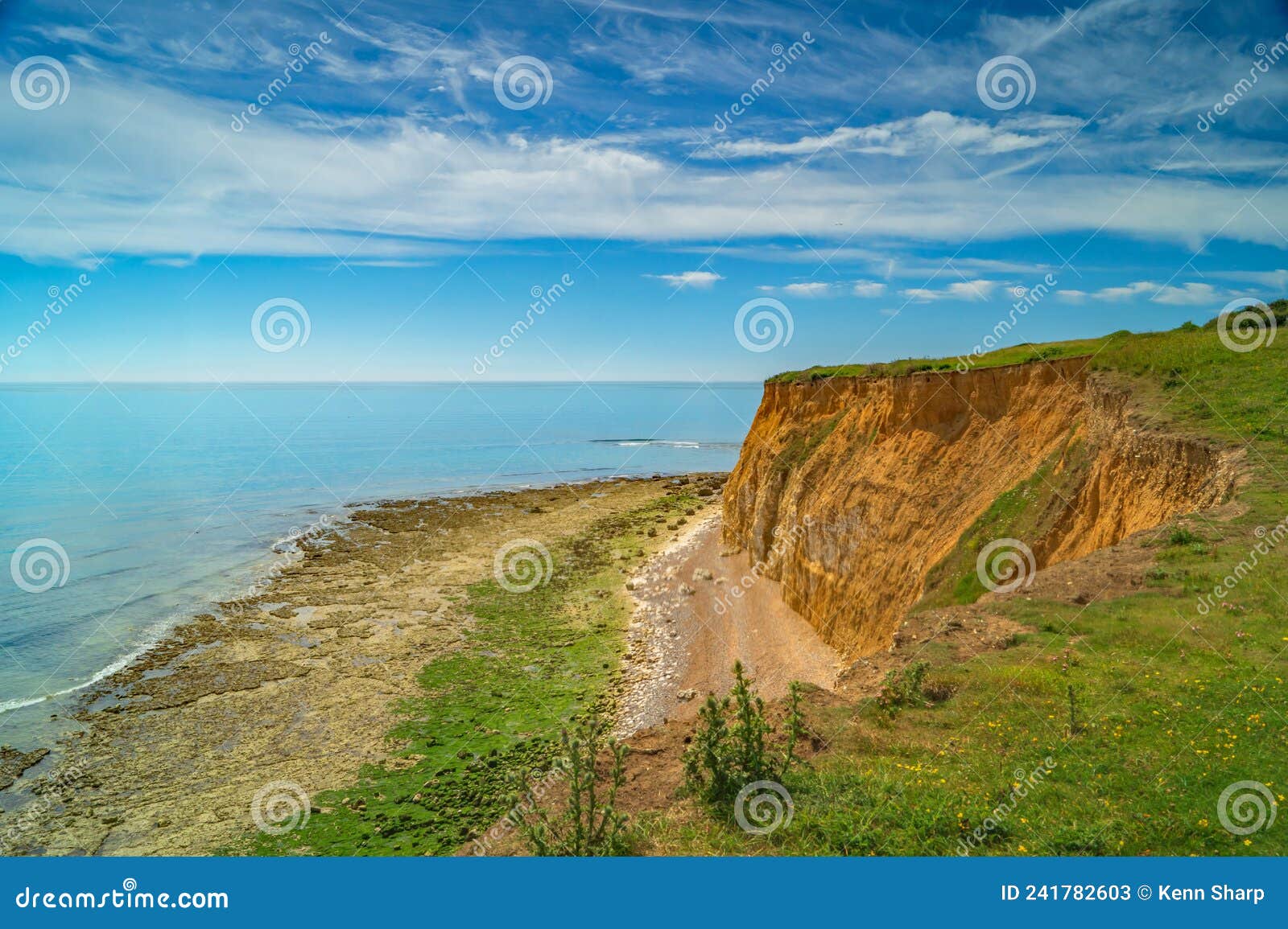 The Cliff Face at the Seven Sisters Cliffs Stock Image - Image of downs ...