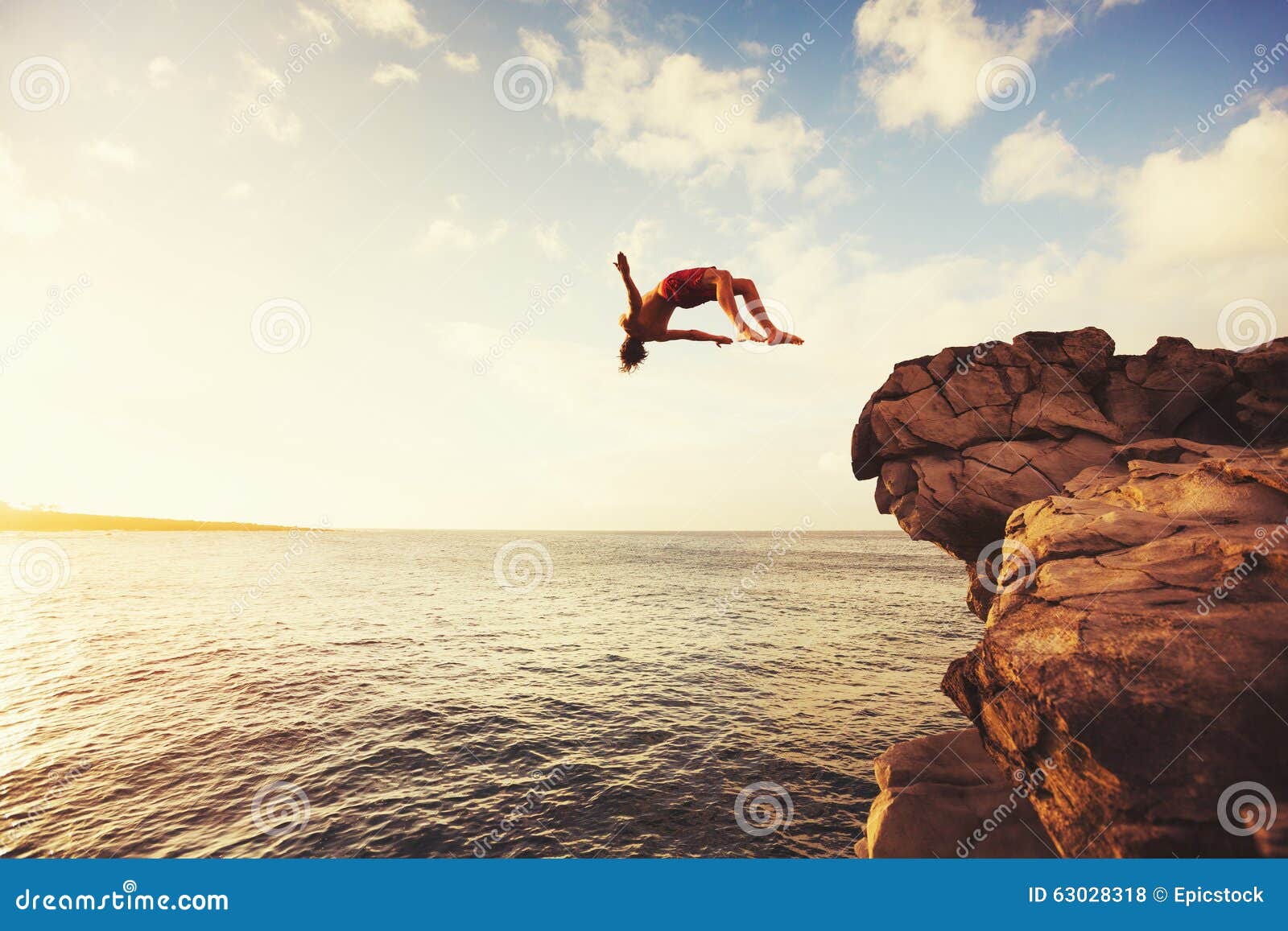 cliff jumping