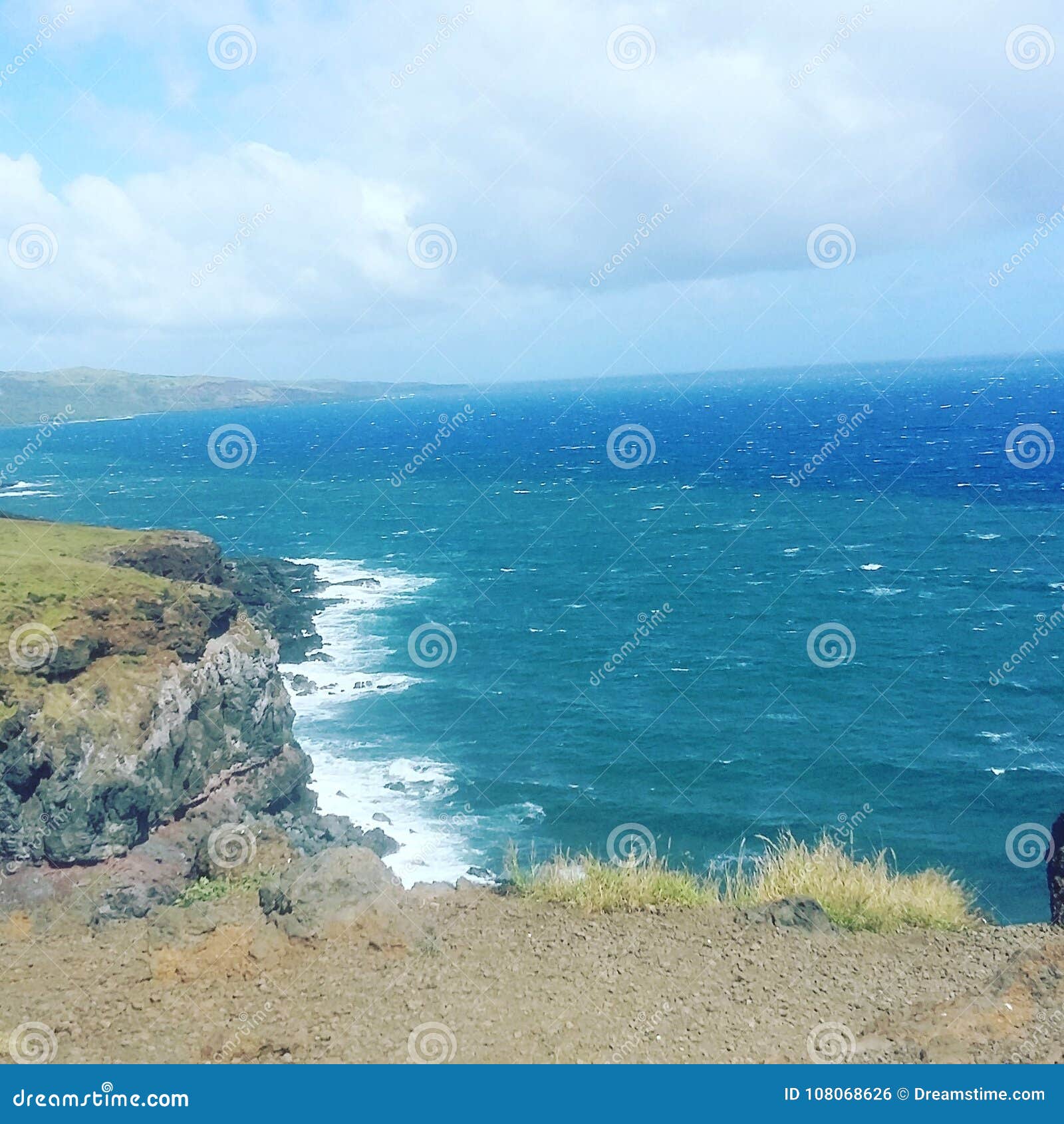 Cliff Overlooking the Ocean Stock Photo Image of overlooking, ocean
