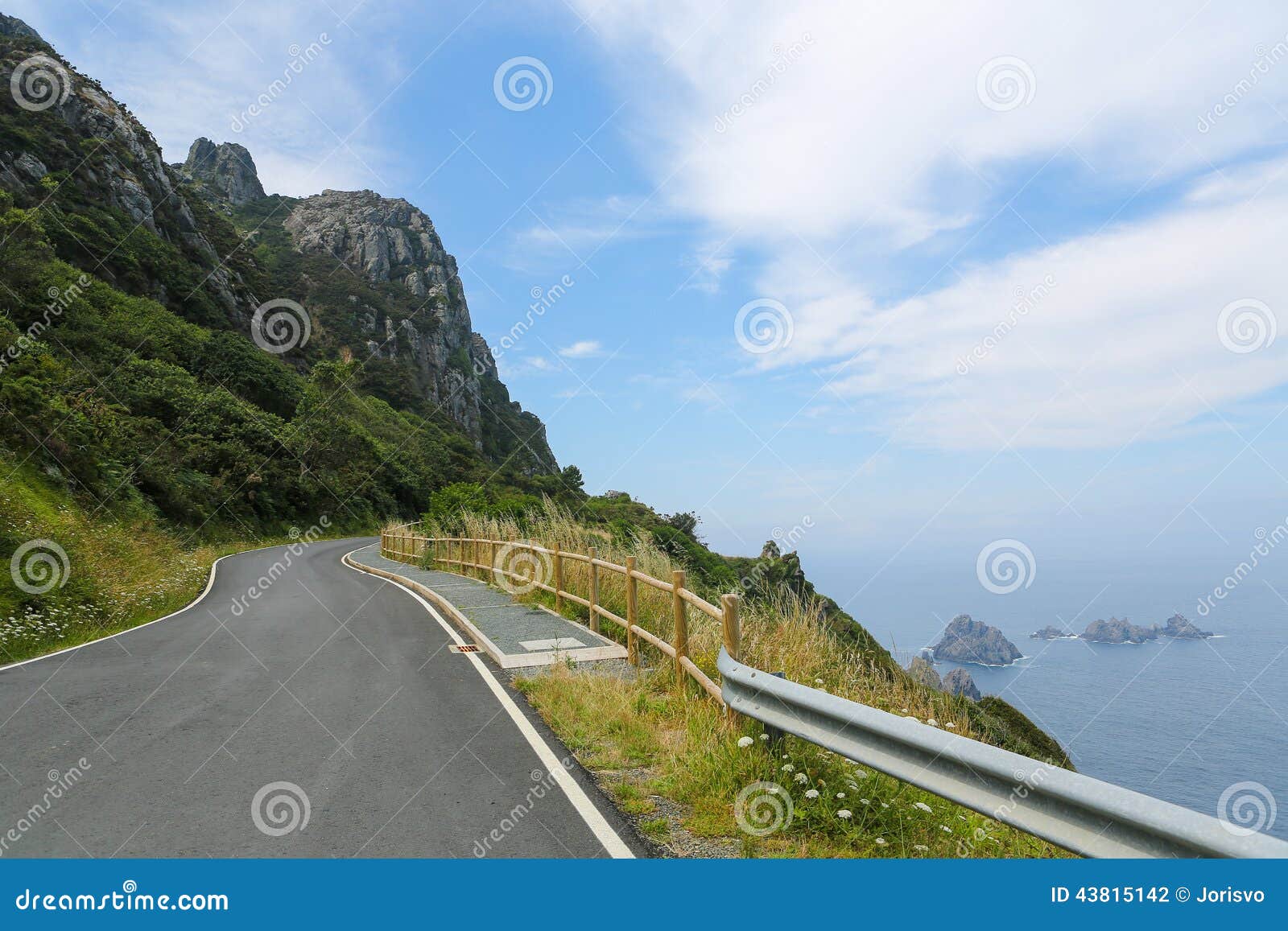 cliff road in galicia