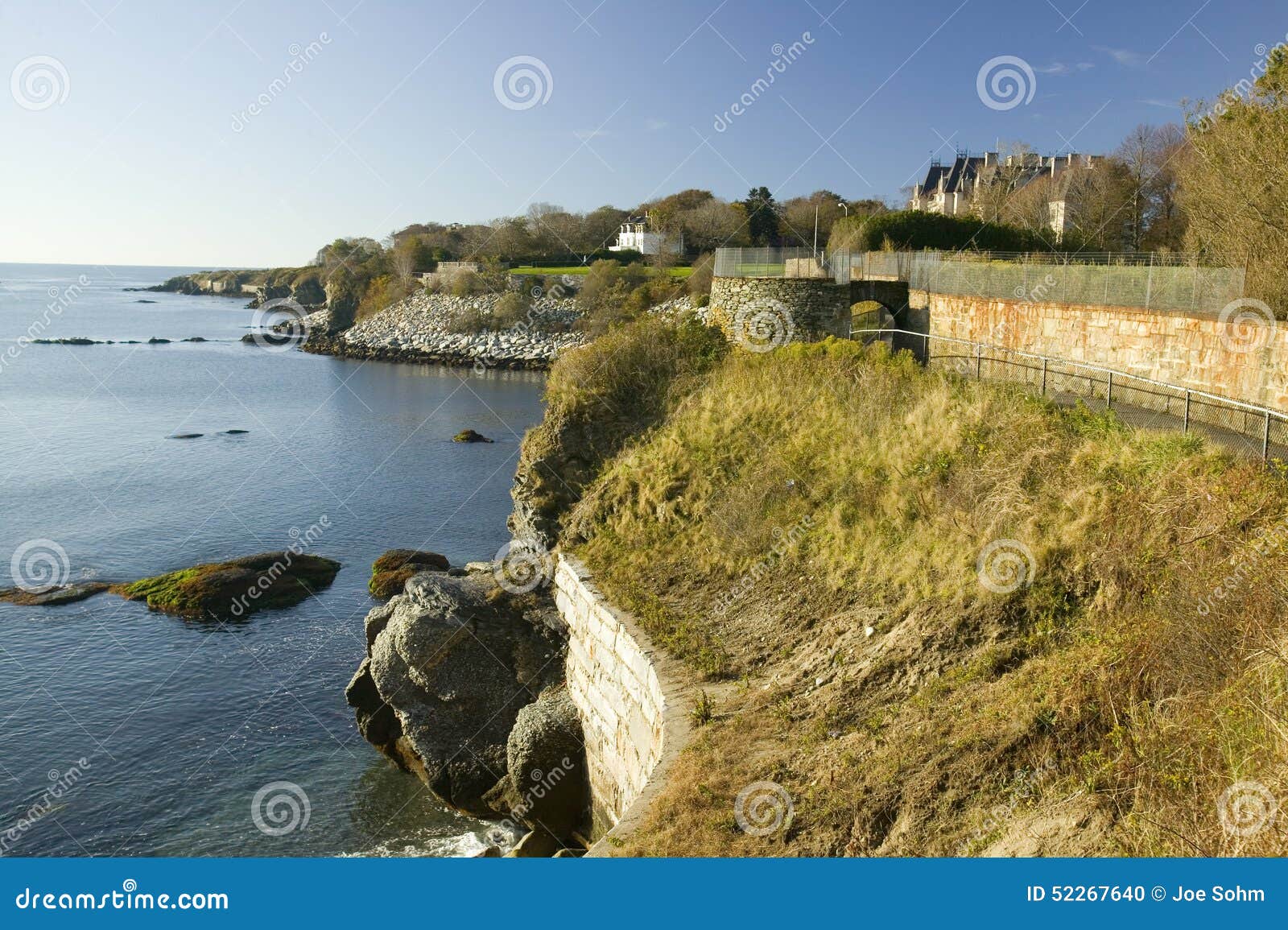 the cliff walk, cliffside mansions of newport rhode island