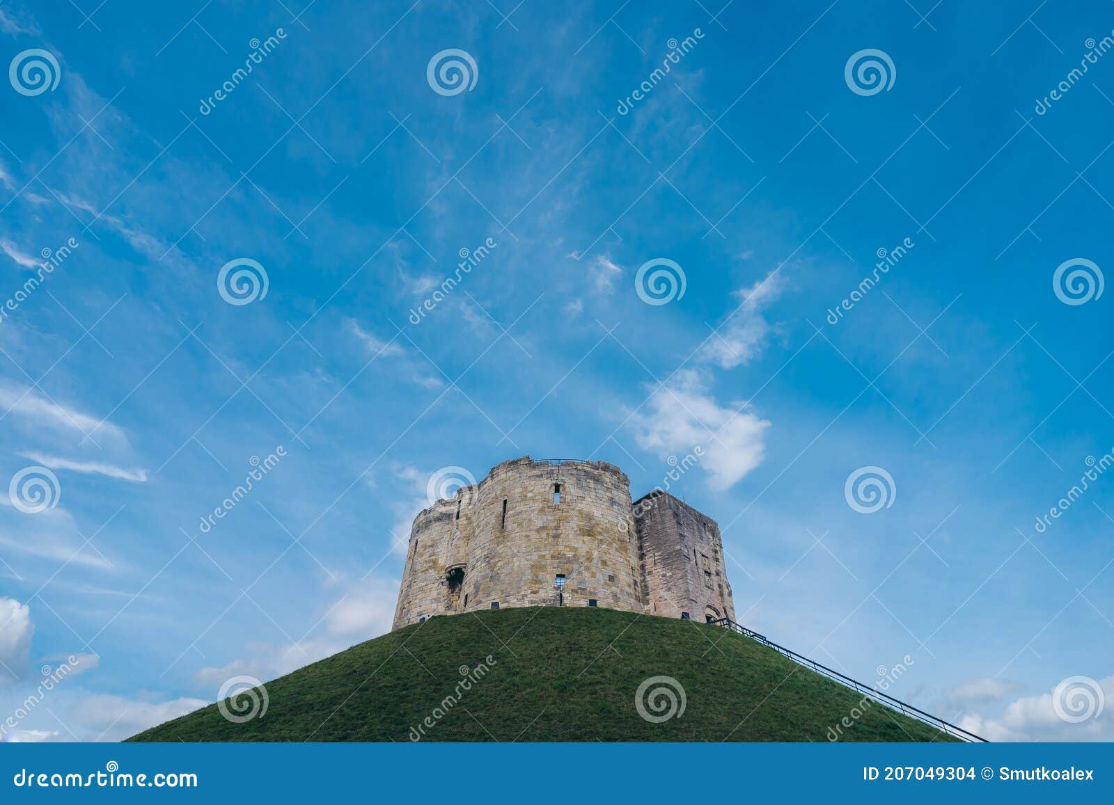 clifford\'s tower, the 13th-century castle keep, built on a grass mound, formerly used as a prison and royal mint