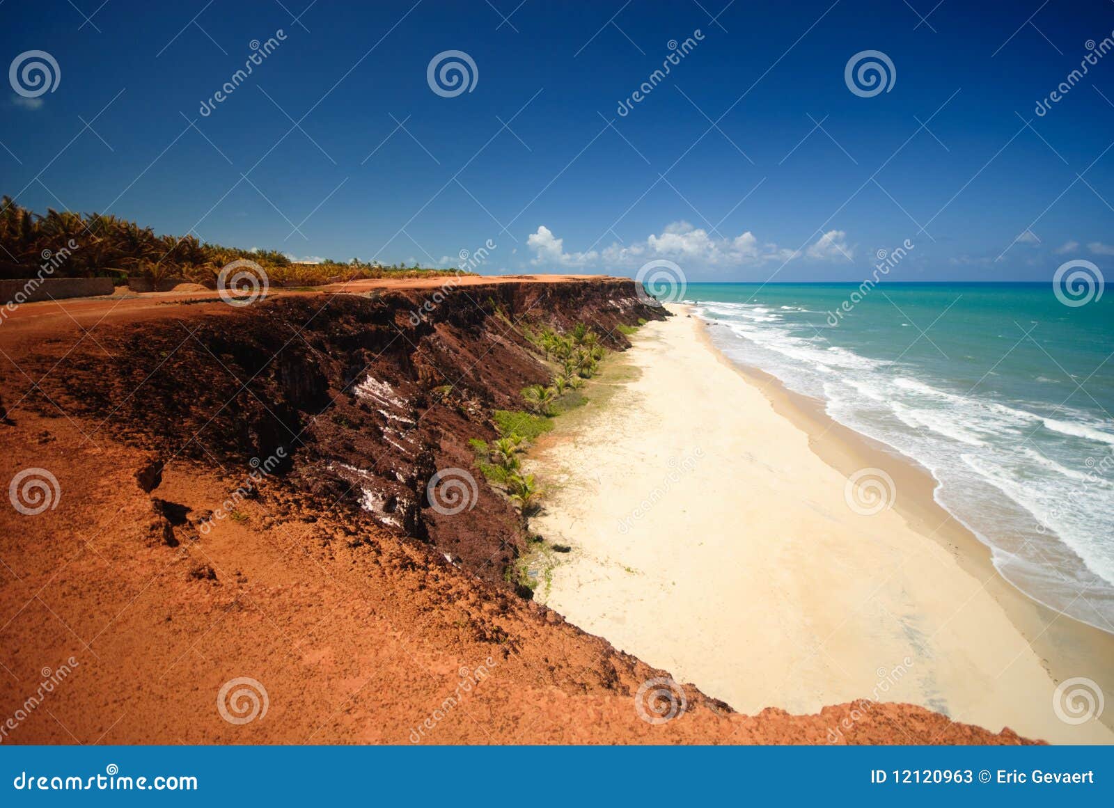 cliffs and beach at praia das minas