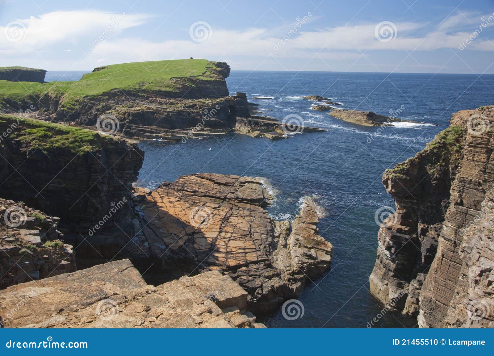 cliffs near marwick head,orkney islands
