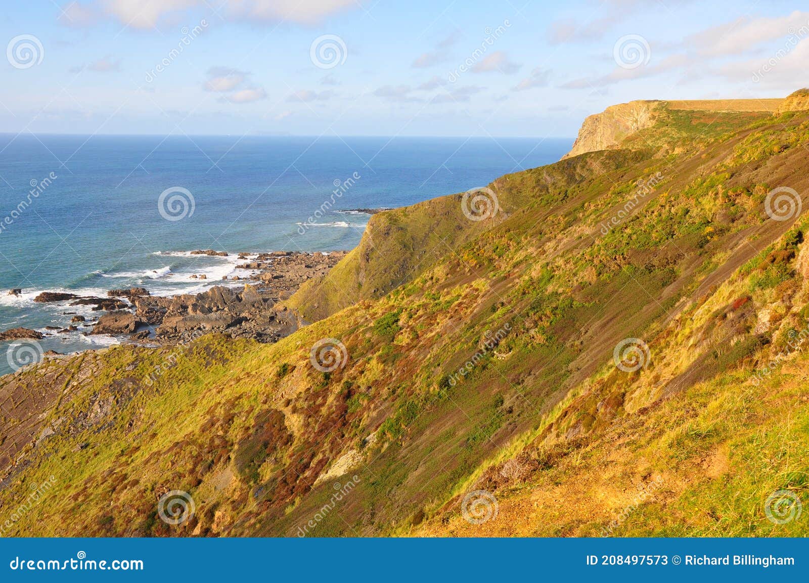 the north devon atlantic coast between hartland quay and morwenstow, uk