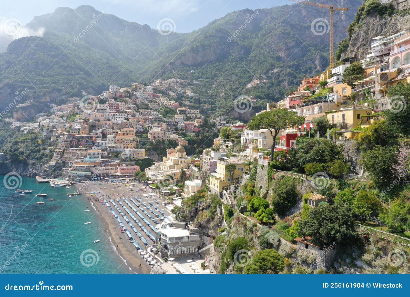 Cliffside Village of Positano on Southern Italy S Amalfi Coast. Stock ...