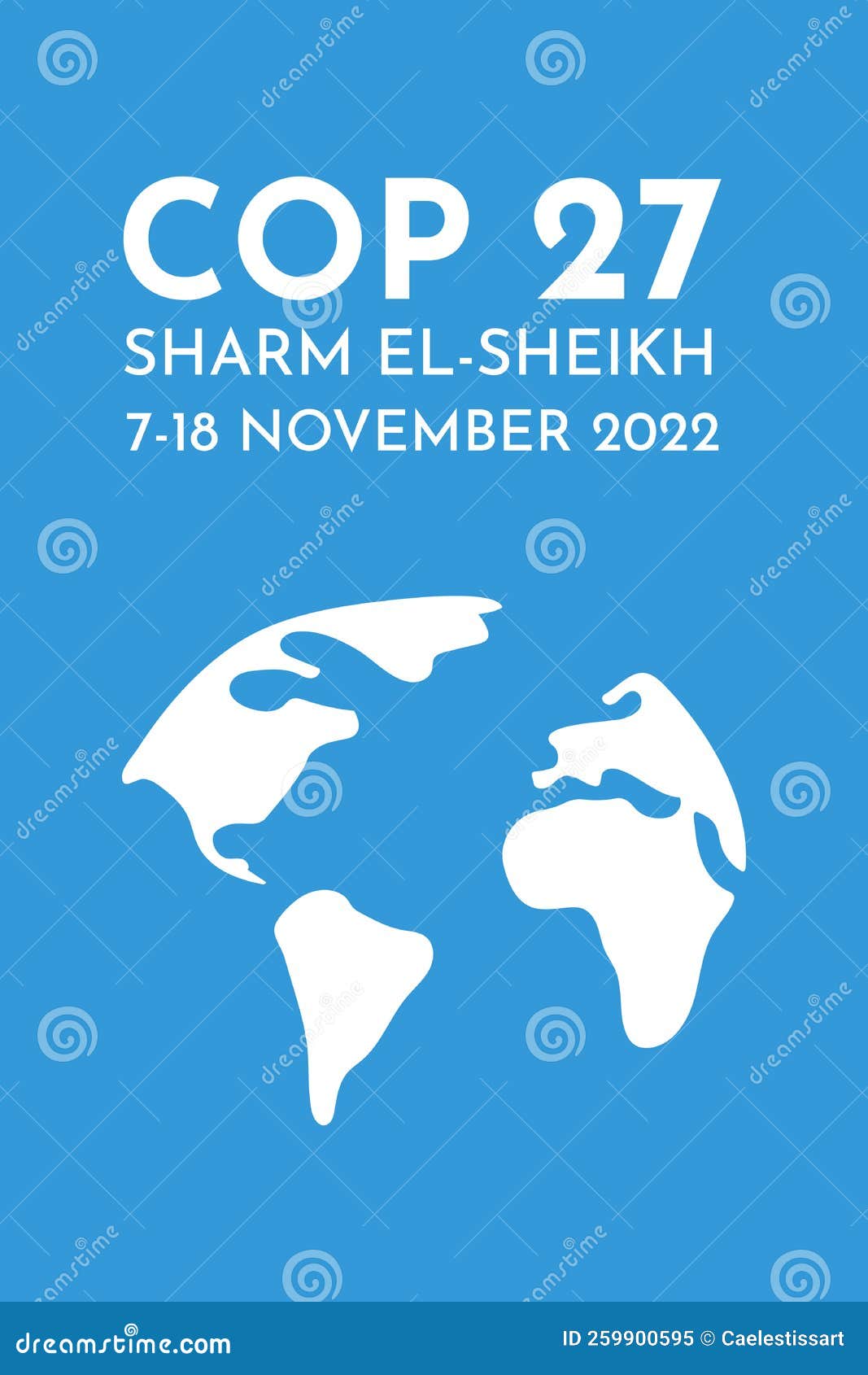 Climate Change Conference 2022 COP 27 Vertical Vector Banner, Flyer