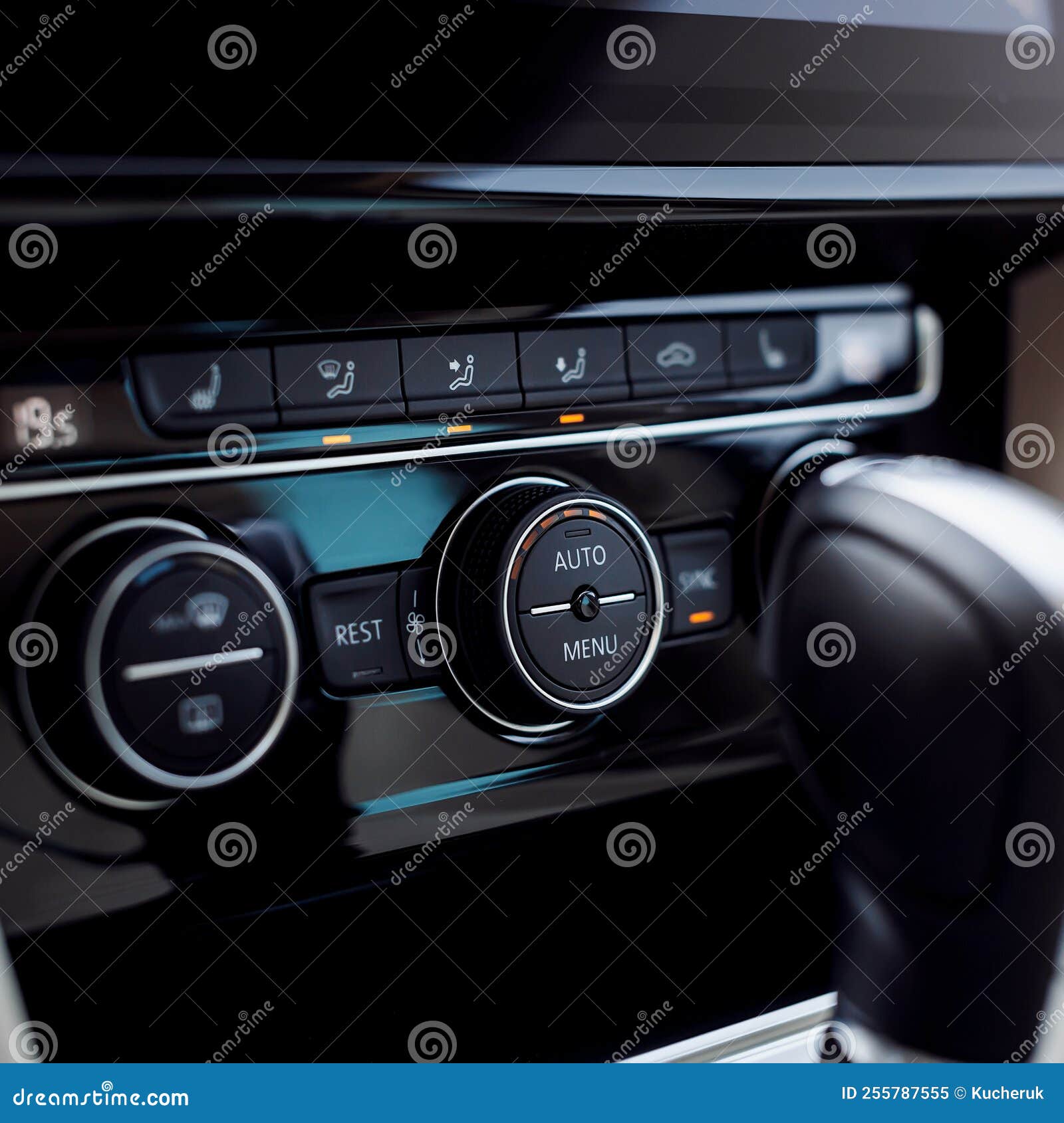 Climate Control Panel in a Modern Car. Stock Image Image of control