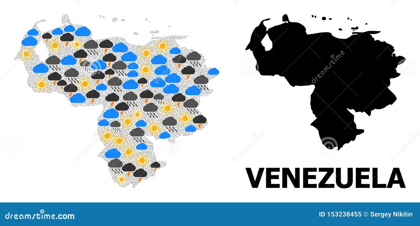 Climate Pattern Map of Venezuela Stock Illustration Illustration of