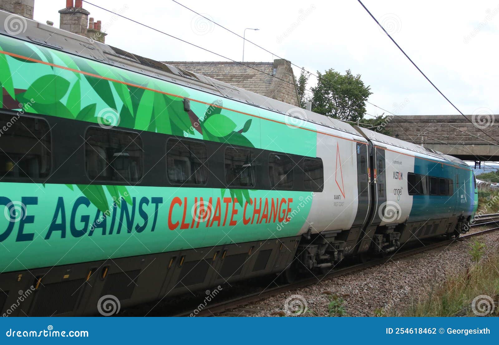 Avanti Pendolino Electric Train, Carlisle Bridge RoyaltyFree Stock