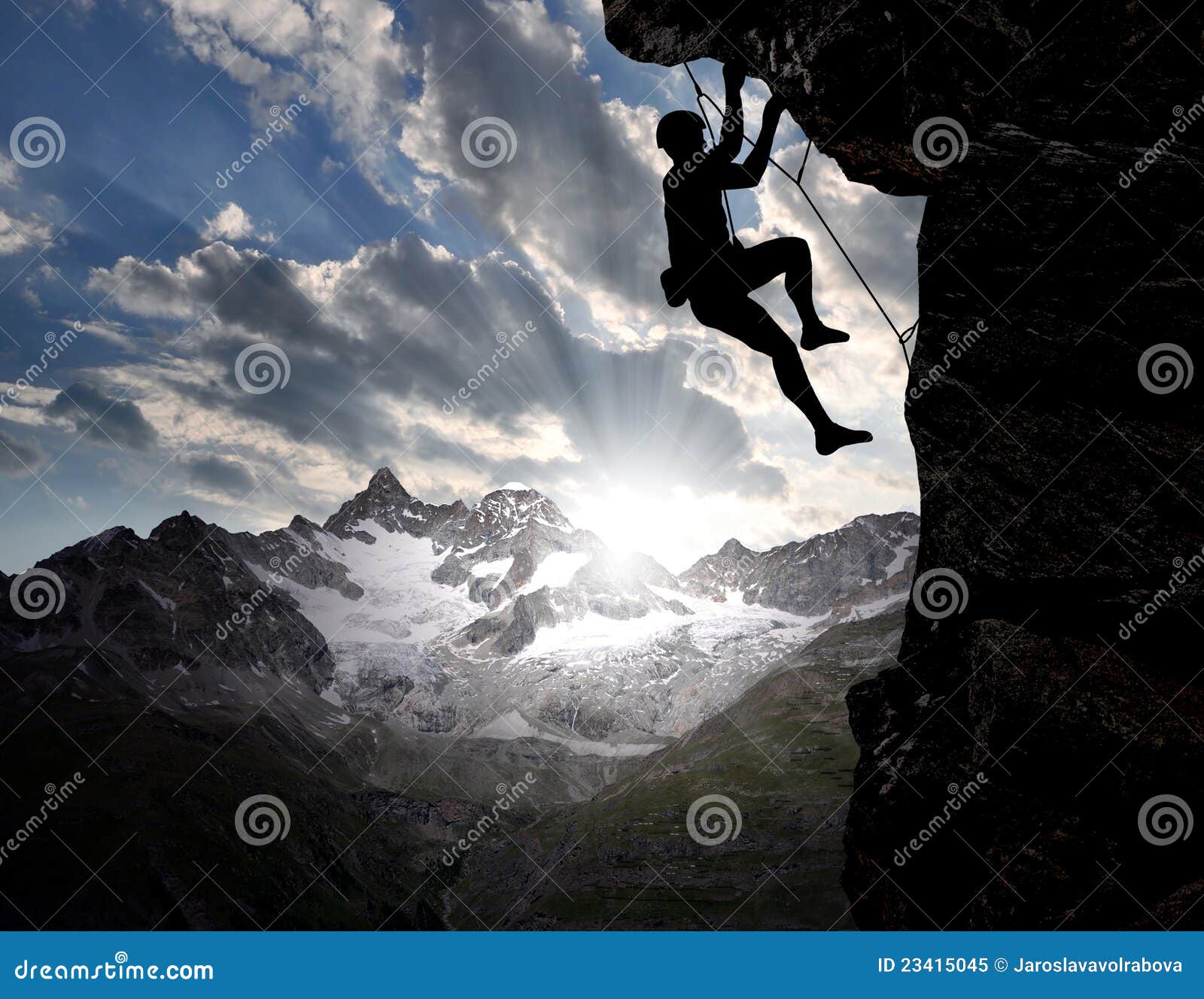 Climbers in the Swiss Alps stock image. Image of european 23415045