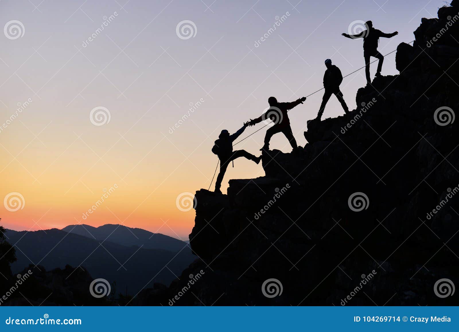 climbers working together