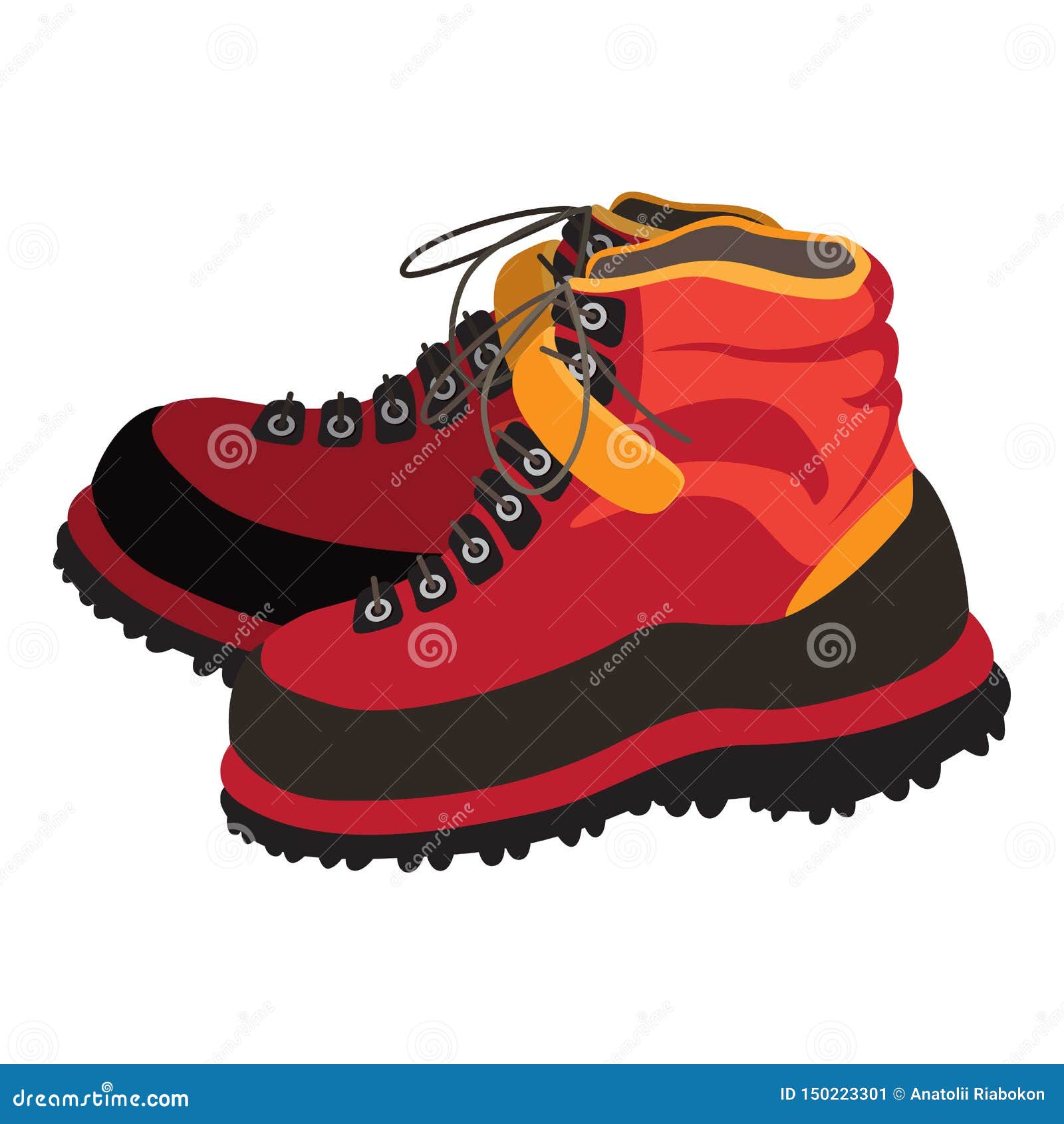 Climbing Boots Icon, Cartoon Style Stock Vector Illustration of