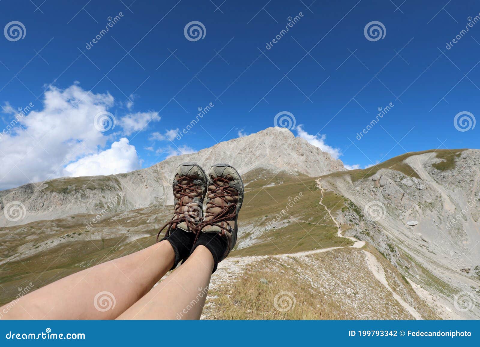 Climbing Boots on Mountains Stock Photo Image of excursionist, massif