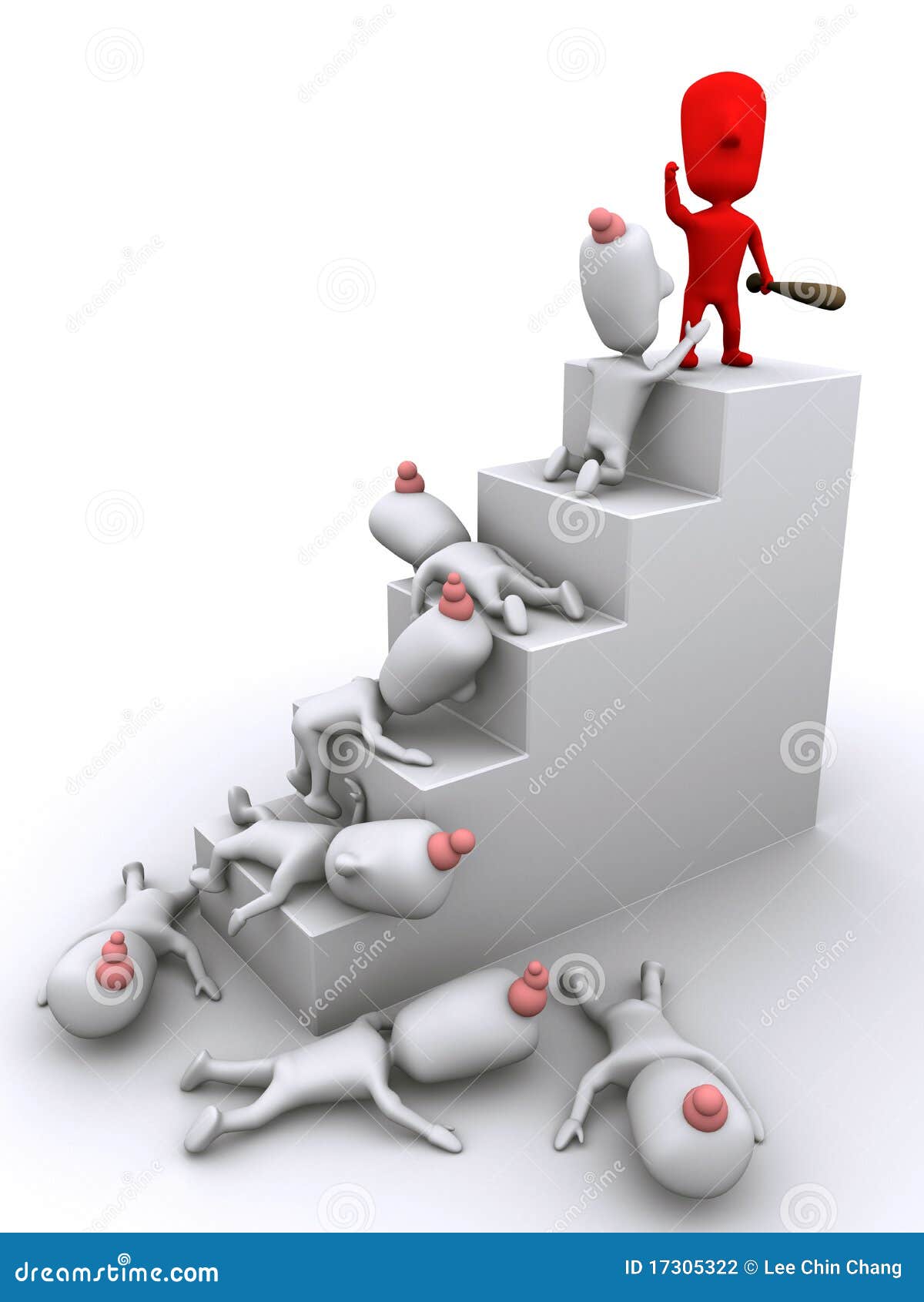 Climbing The Corporate Ladder RoyaltyFree Cartoon