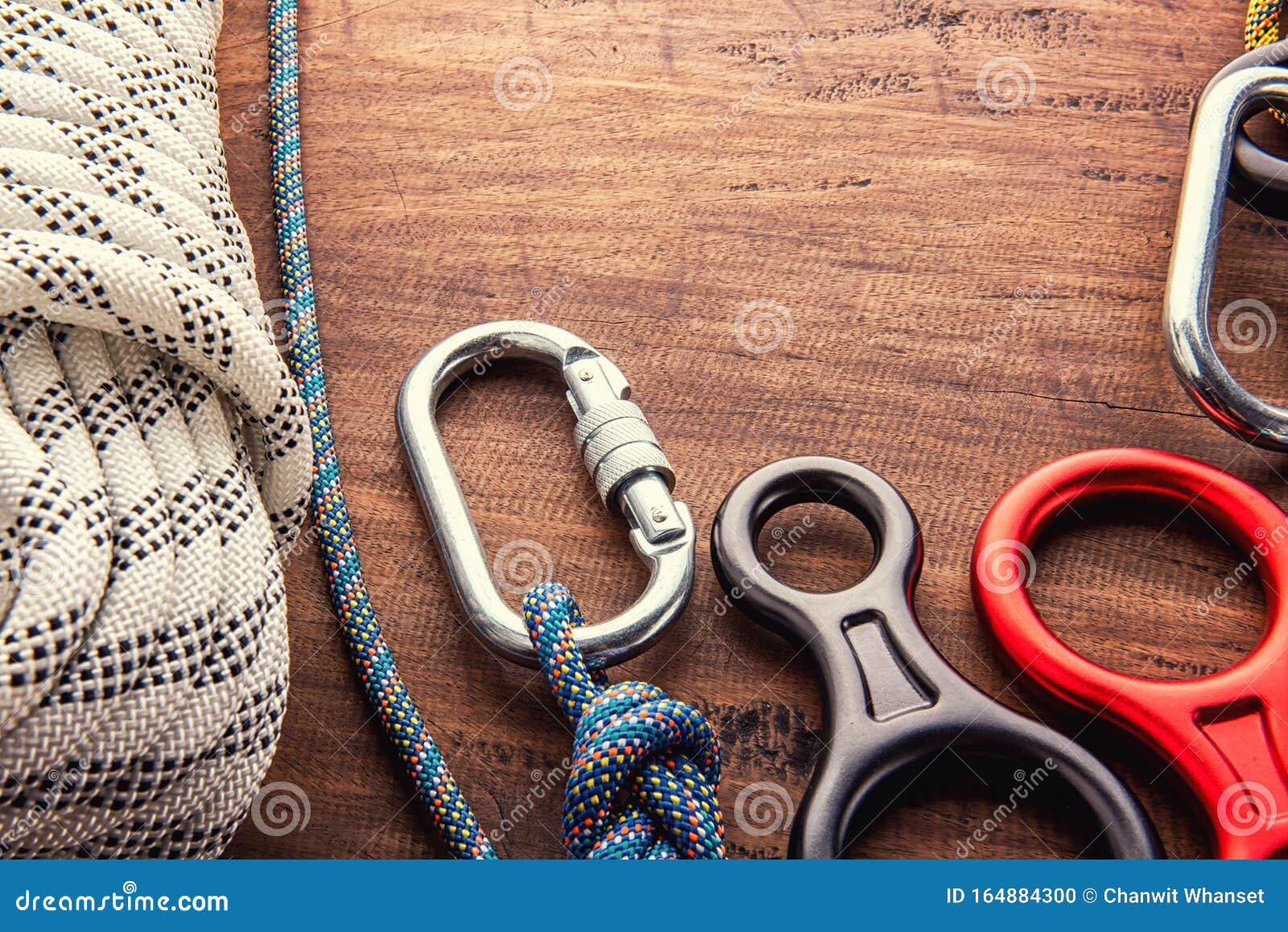 Climbing Equipment Outdoor for a Mountain Trip Stock Photo - Image of ...