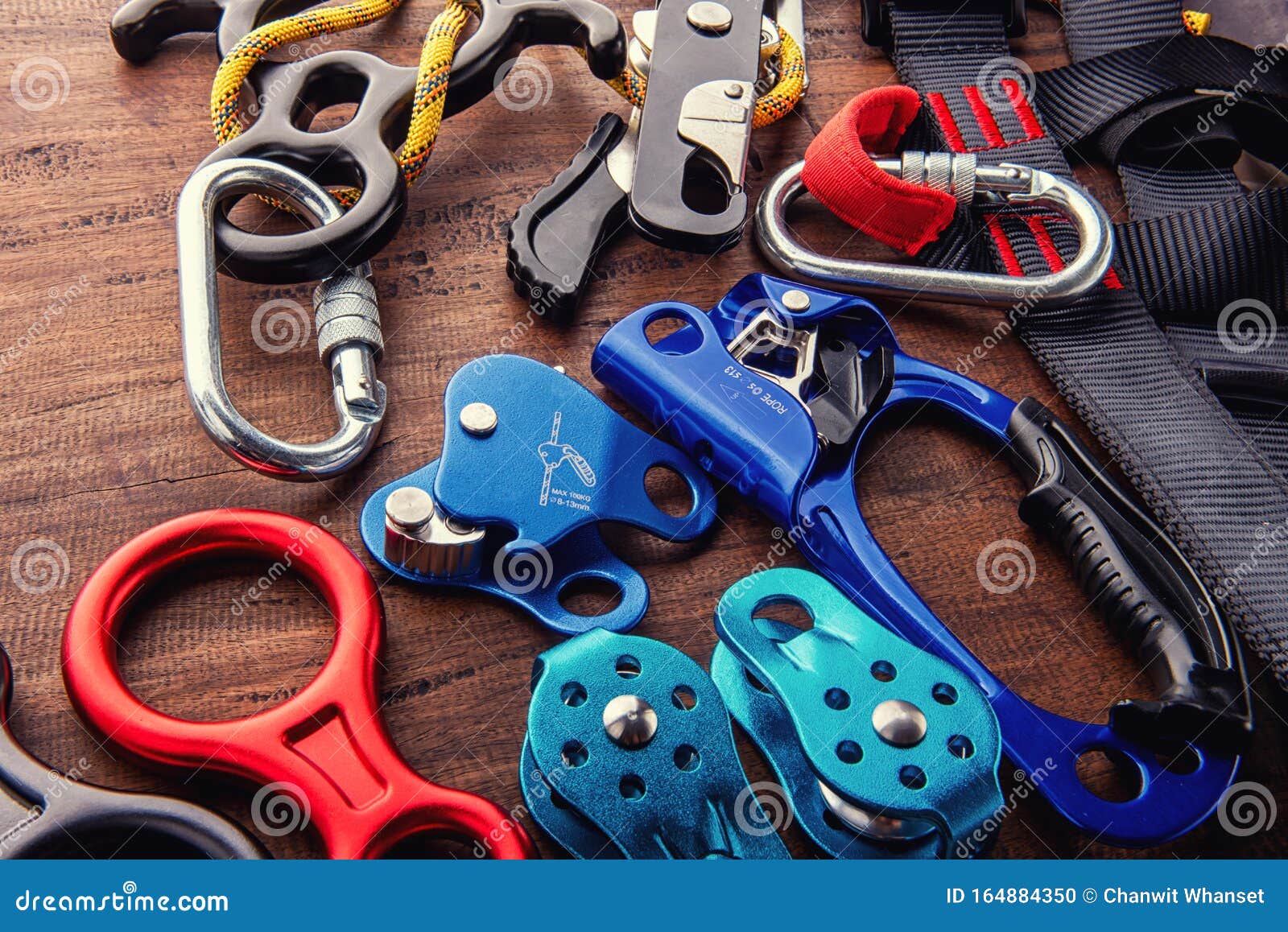 Climbing Equipment Outdoor for a Mountain Trip Stock Photo - Image of ...