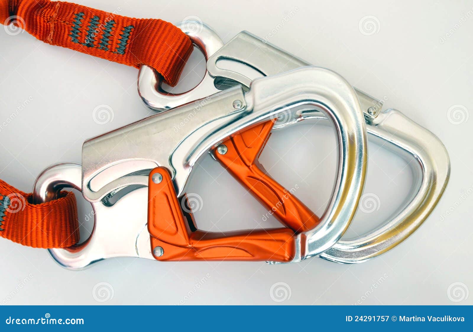 Climbing Equipment Safety Carabiners Stock Image Image of