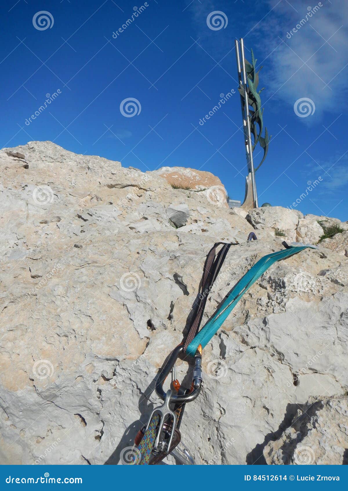Climbing Gear on the Cyprus Limestone Stock Photo Image of adrenaline