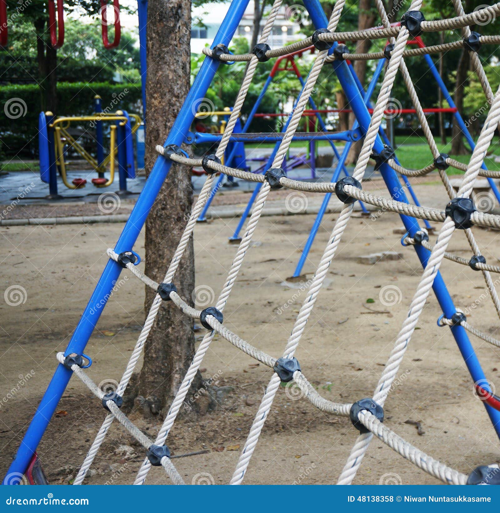 Climbing the Net at the Playground Stock Photo - Image of playing, outside:  48138358