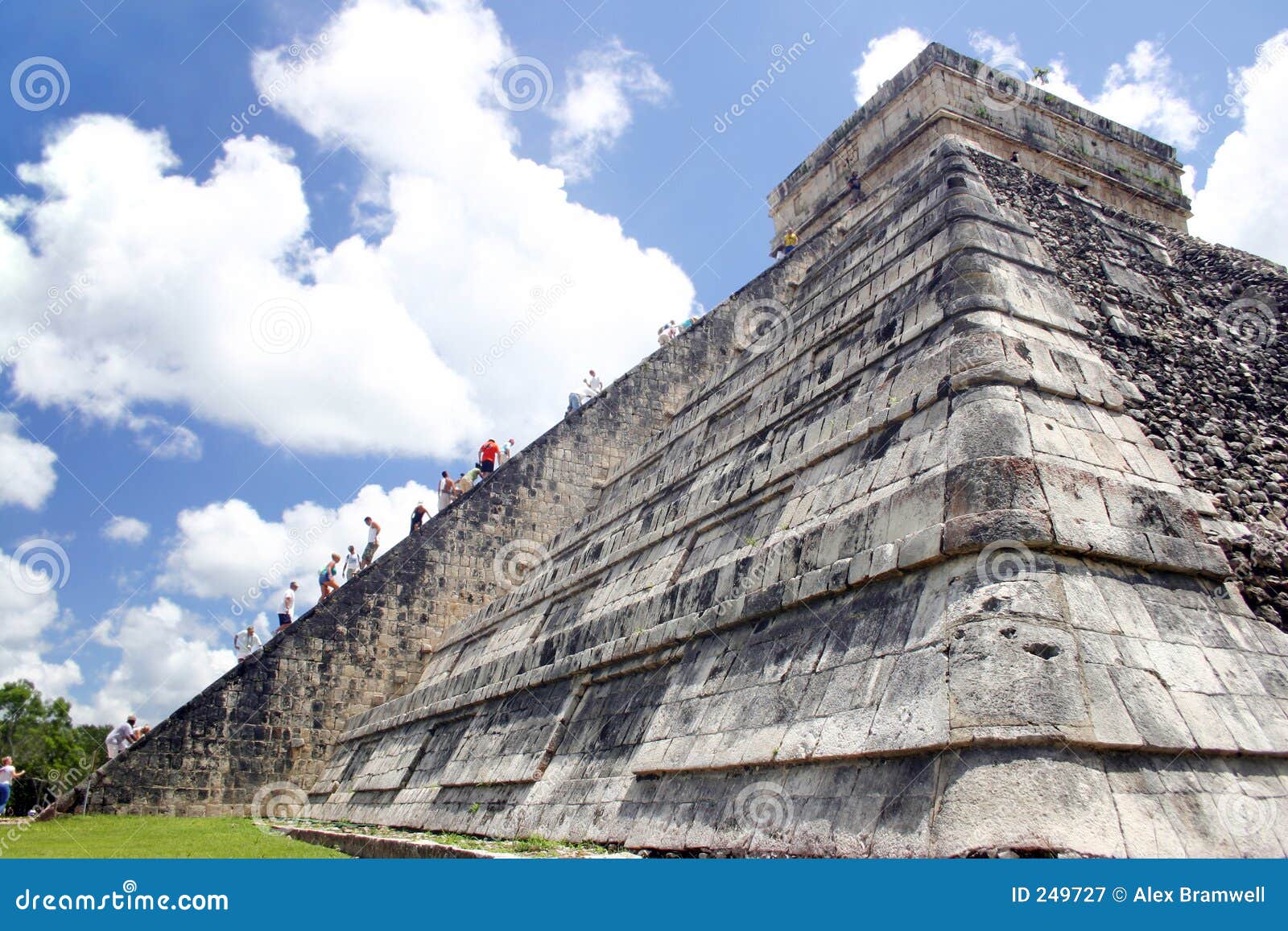 Climbing the Pyramid stock image. Image of grass, history 249727