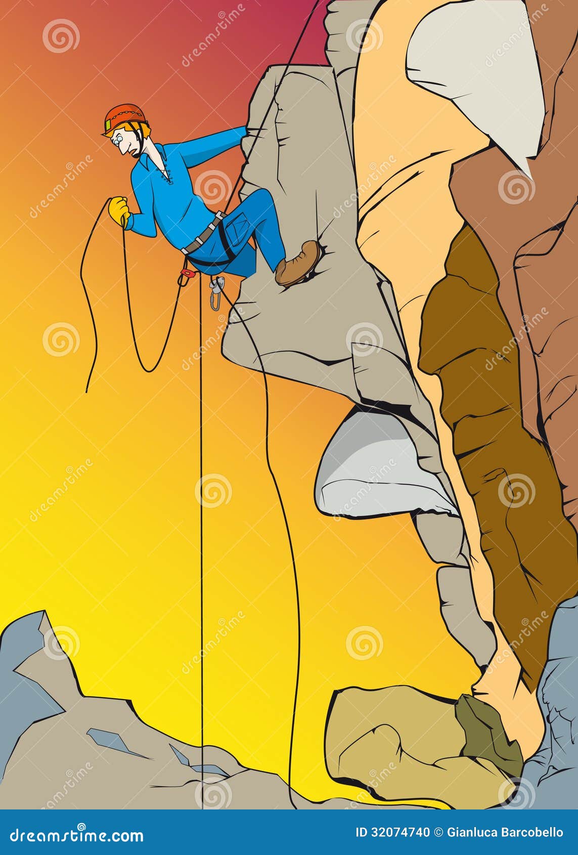 Climbing_rocks stock vector. Illustration of draw, exercise 32074740
