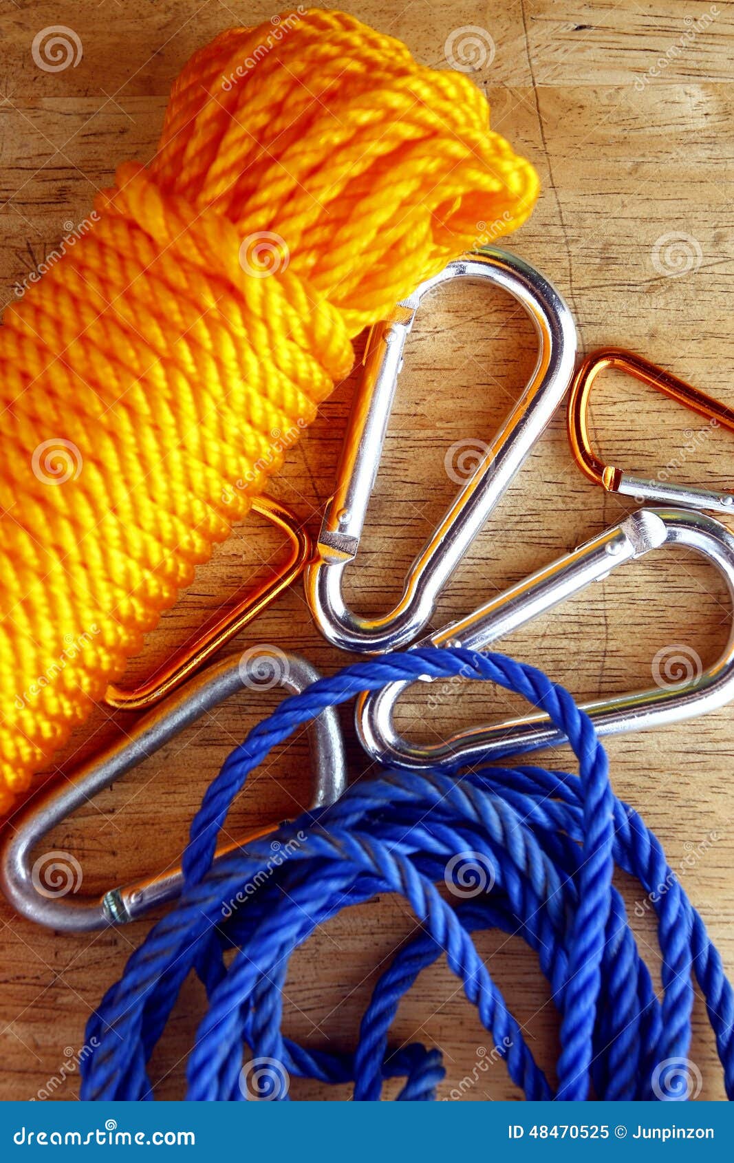 Climbing or safety gear stock image. Image of nylon, carabiner 48470525