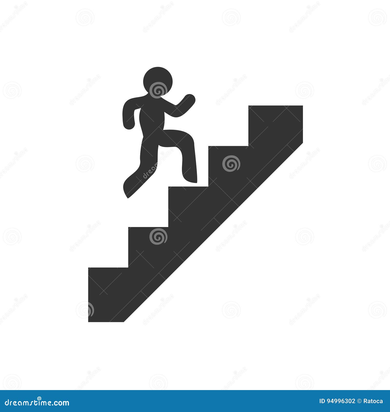Climbing Stairs Icon Vector Illustration Stock Vector By, 56% OFF