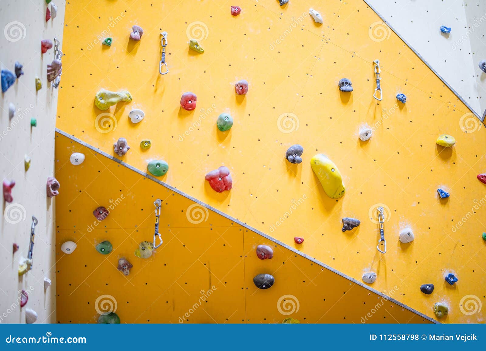 Climbing Wall. Climbing Wall with Colorful Rocks Stock Photo Image of
