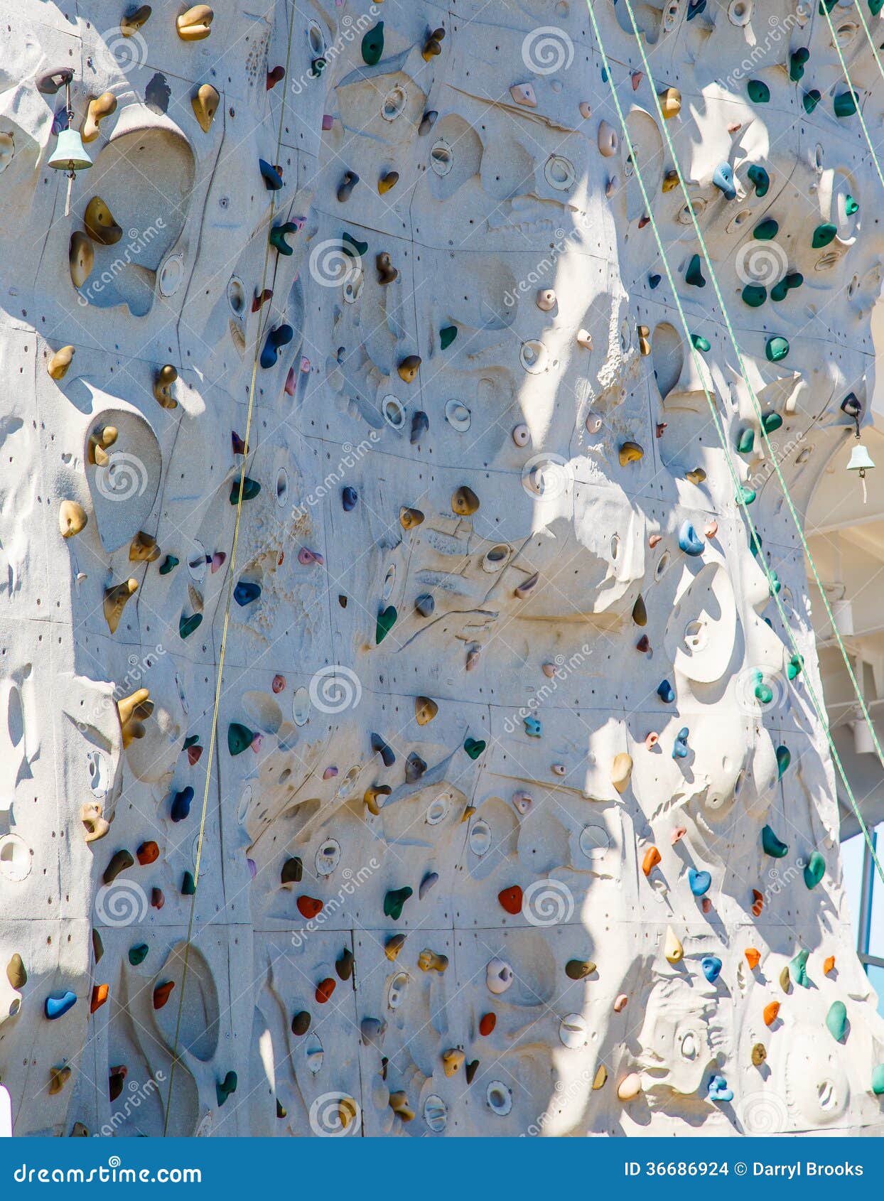 Climbing Wall with Ropes stock photo. Image of challenge 36686924