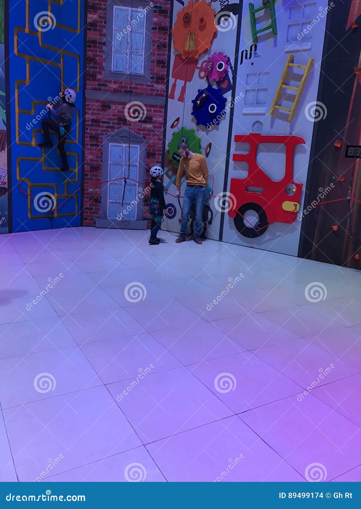 Climbing zone editorial stock image. Image of purple 89499174