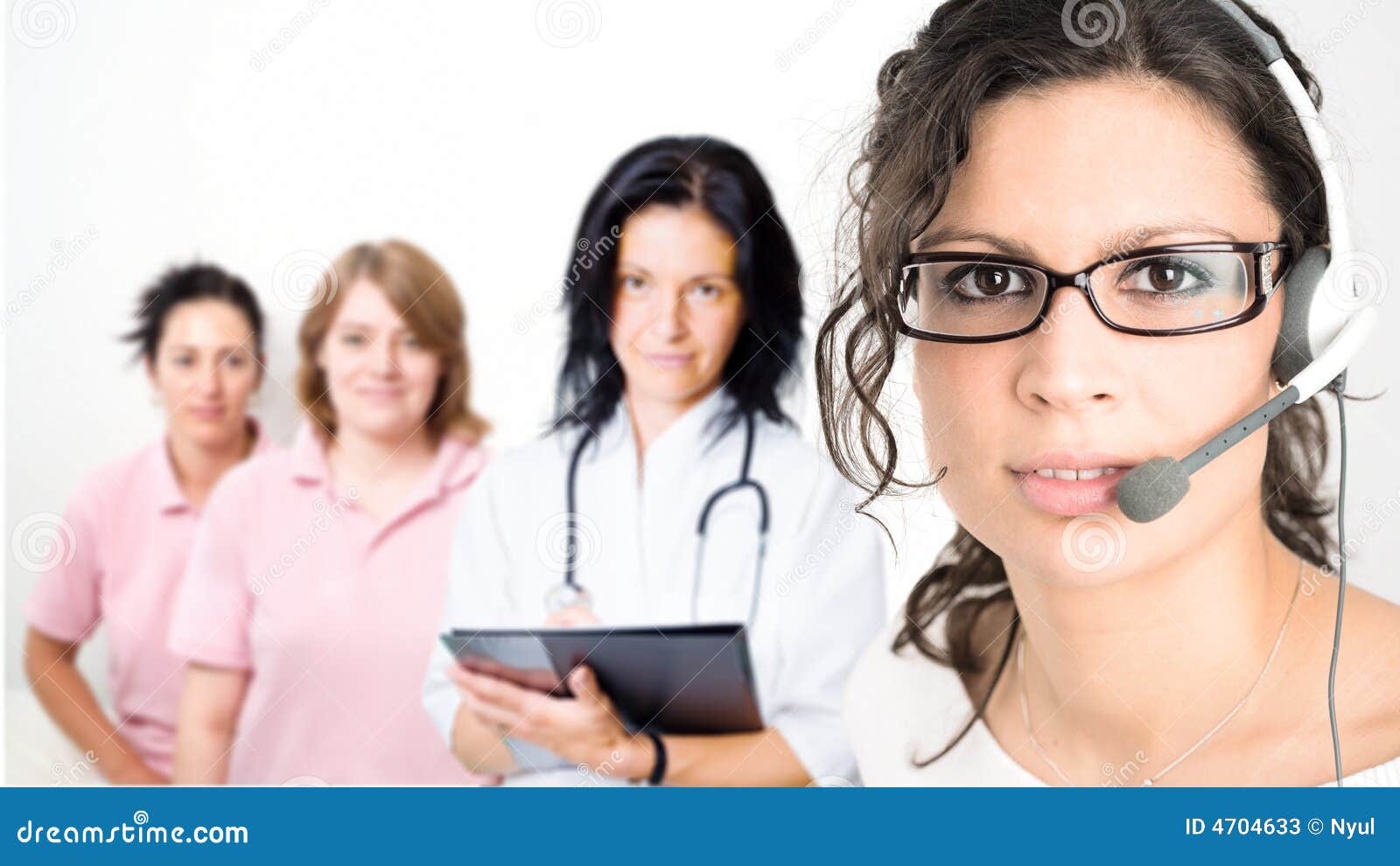 clinic-receptionist-in-headset-stock-image-image-of-online-doctor-4704633