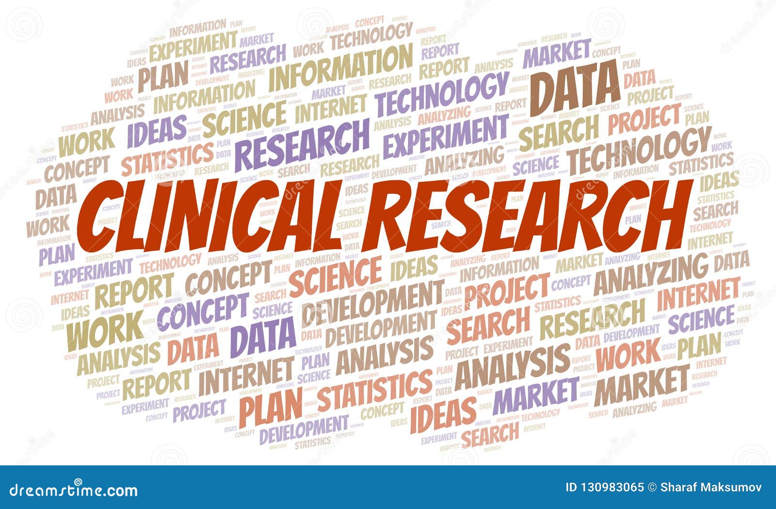 Clinical Research Word Cloud. Stock Illustration Illustration of