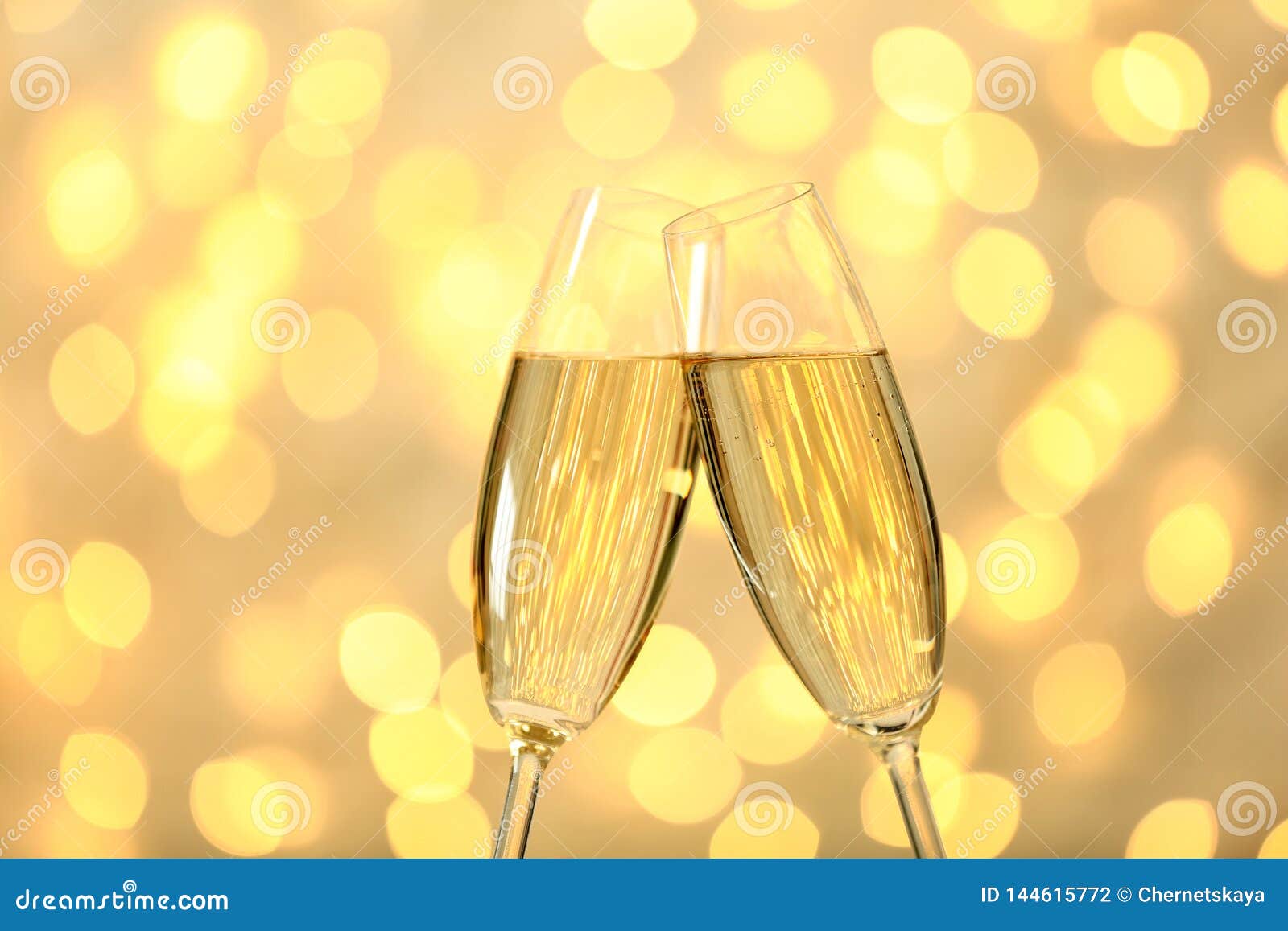 Clinking Glasses of Champagne Stock Photo Image of alcohol, object