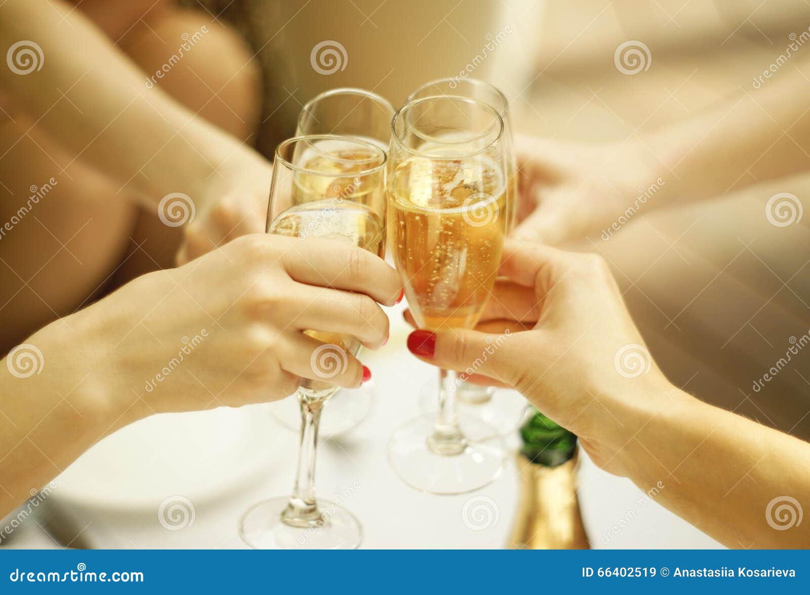 Clinking Glasses of Champagne Stock Image Image of clinking