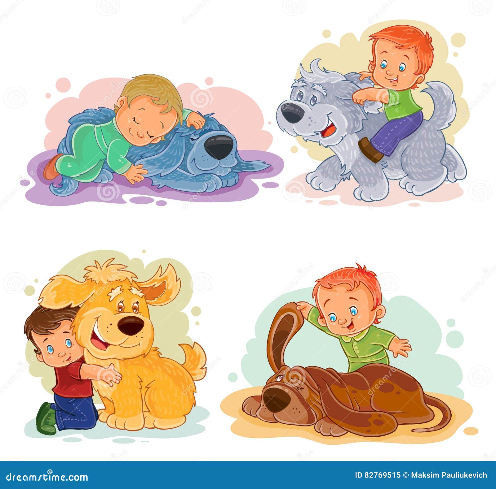 clipart boy and dog - photo #21