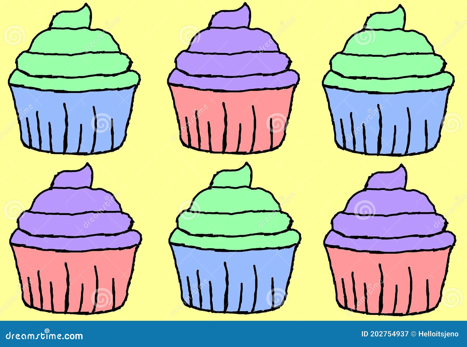 Clip art pastel cupcakes ilustração stock. Ilustração de pastel 202754937