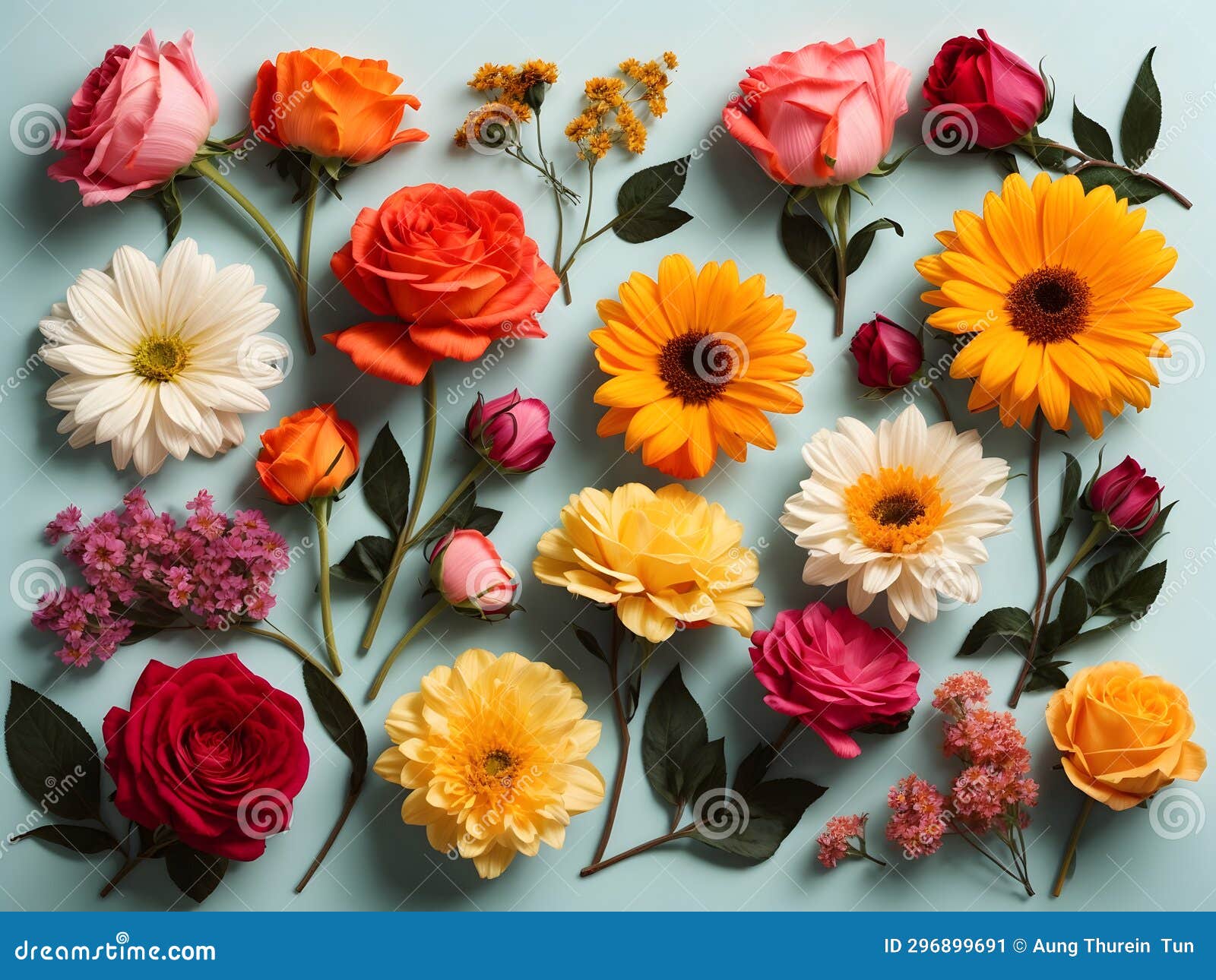 A Clip Art of Sets of Flowers Stock Image Image of decorative, petal 296899691
